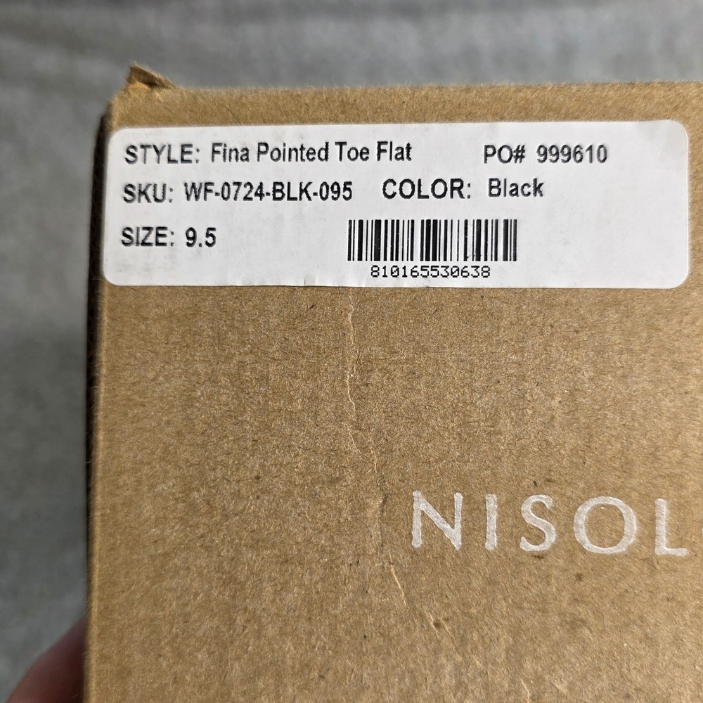 NISOLO‎ Fina Black Sheepskin Leather Ballet Low Heel Flats Pointed Toe 9.5 NEW - Picture 6 of 6